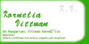 kornelia vittman business card